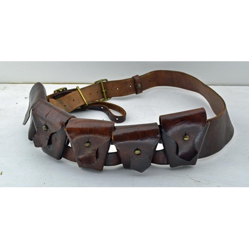 Real Leather Pirate Bandolier Belt Fancy Dress Hunting Utility Strap  Accessory