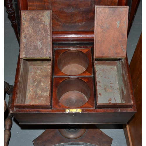 10 - A 19th century Mahogany Tea Poy with interior