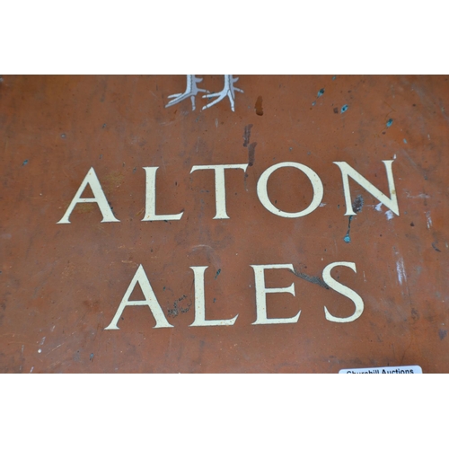 259 - A rare early 20th century bronze and enamel Courage Brewery sign. The large and heavy bronze sign wi... 