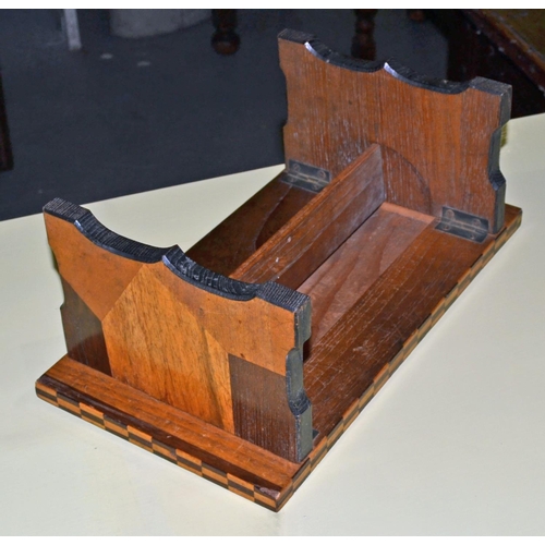 26 - An early 20th century Japanese parquetry folding stool - likely for use in the tea ceremony