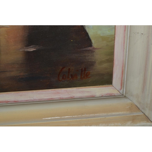 274 - An excellent quality oil on canvas of 2 female nudes signed Colville