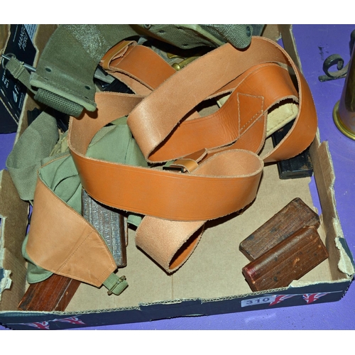 310 - Box of military webbing and pouches