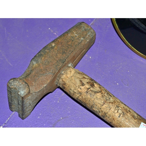 316 - An unusual military stamped hammer dated but unreadable c.WW2 period