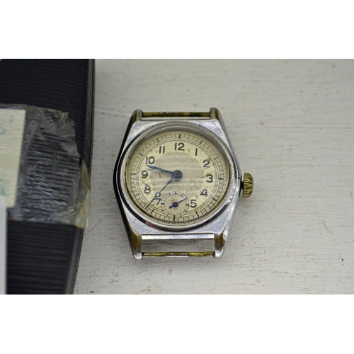 328 - A 1944 dated wristwatch face marked on reverse A.B Falaise 12 Aug 1944 - 