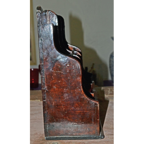 33 - A vintage wooden letter rack with writing on for the 