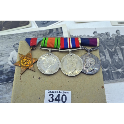 340 - WW2 RAF long service medal group to 514842 Flight Sgt R.F.Milner with a large quantity of associated... 