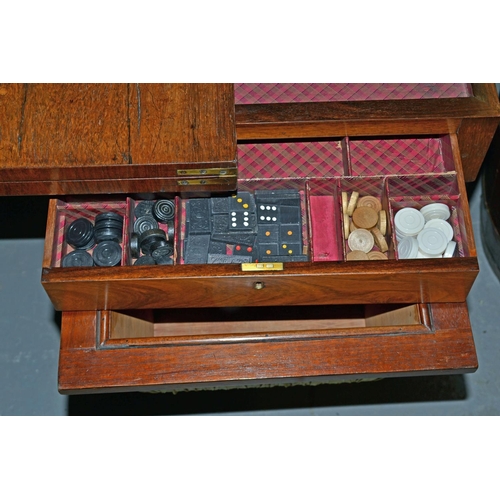 37 - An antique 19th Century Rosewood sewing/ games table with fold out top c.1840