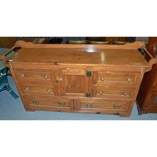 84 - A vintage pine dresser or sideboard