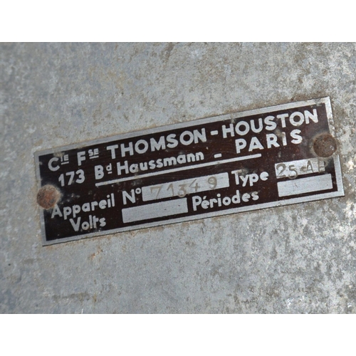 124 - An unusual pair of extremely large public address speakers by Thomson-Houston marked Guillain Athis