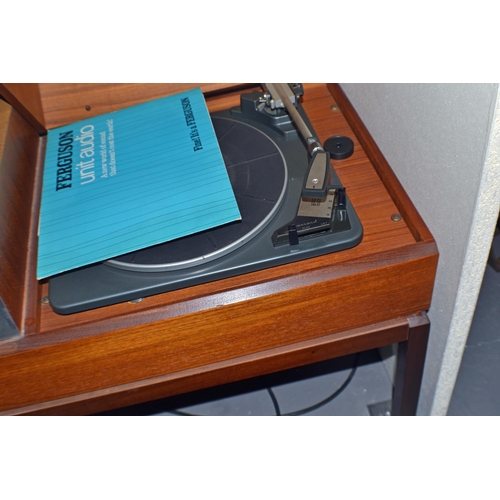 125 - A vintage Ferguson Radiogram and 2 x 3402 speakers