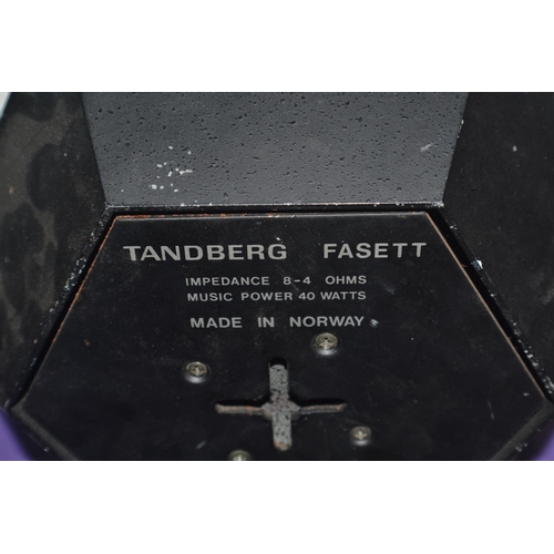 126 - A pair of vintage Tandberg Fasett speakers