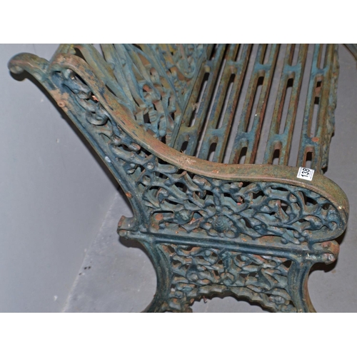 138 - A cast iron 2 seater garden bench in the Coalbrookdale 