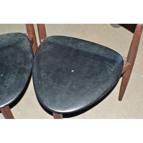 50a - 3 Retro Frem Rojle Danish made chairs from the 