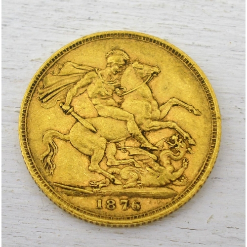 552 - A Victorian St George full gold sovereign coin - 1876 London Mint