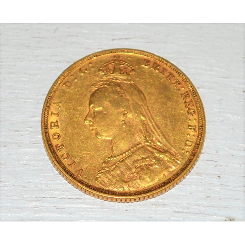 558 - A Victorian St George full gold sovereign coin - 1892 Melbourne mint with jubilee head - large 2