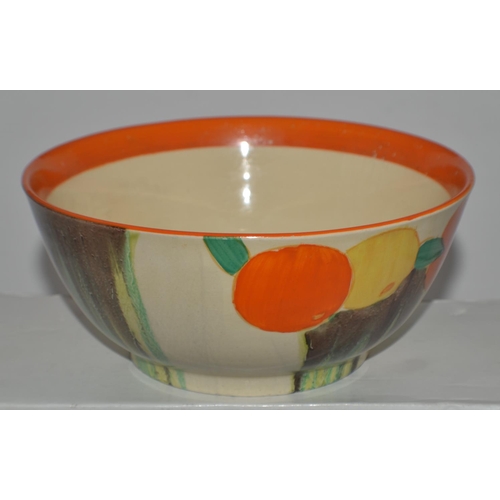 654 - A Clarice Cliff fruit bowl in the Delecia Citrus pattern