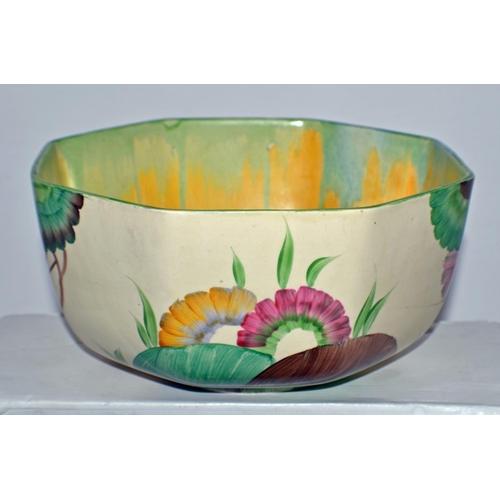 655 - A Clarice Cliff fruit bowl in the Aurea pattern