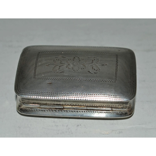 660 - A George IV period silver vinaigrette hallmarked for Birmingham 1827 by John Wilkinson - with origin... 