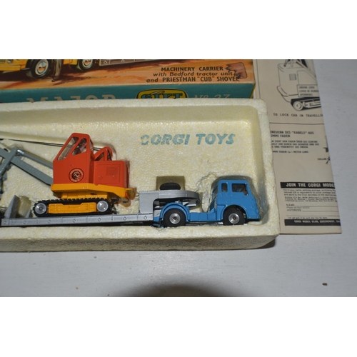 719 - Corgi Gift Set 27 GS27 Machinery Carrier & Priestman Cub Shovel