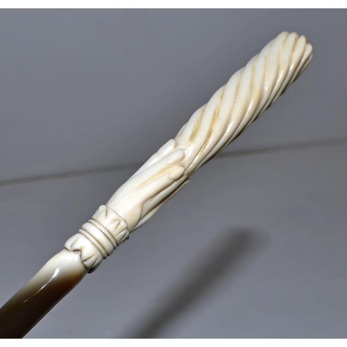 723 - An antique Ivory walking cane