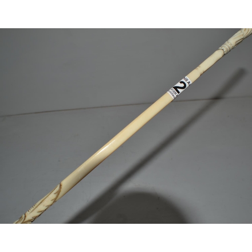 723 - An antique Ivory walking cane