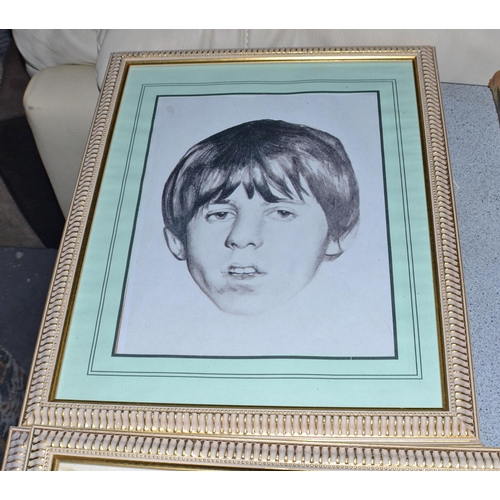 212 - A rare set of 5 prints of the young Rolling Stones done by Trevor Wingel - Only the original drawing... 