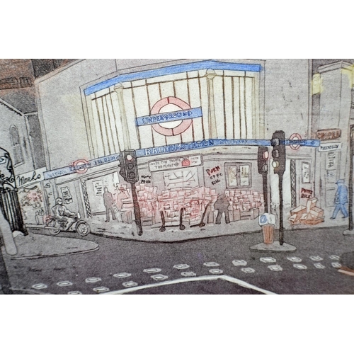 286 - A signed limited edition print of Balham London Underground station entitled 