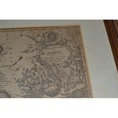 297 - An original early 18th century map of the British Isles by Christoph Weigel