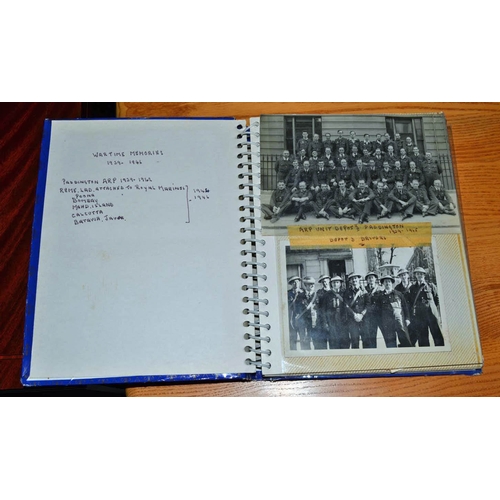 369 - A WW2 period Photograph album - ARP/ REME/ Royal Marines