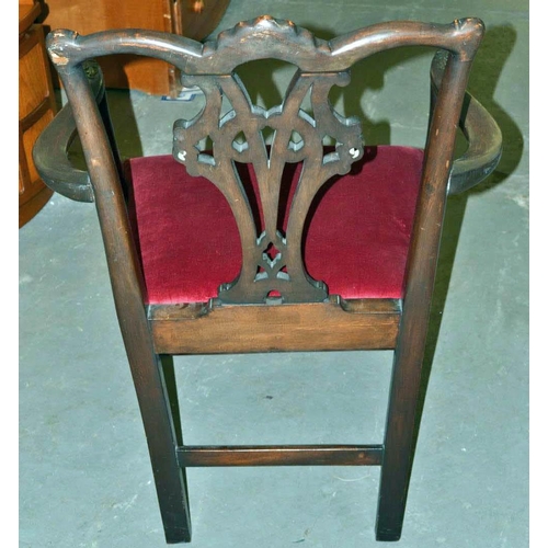 45 - An Antique carver arm chair with quality carving and 