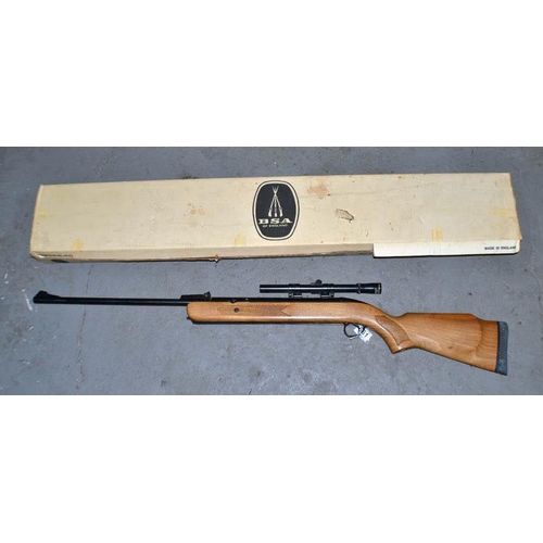 661 - BSA Airsporter air rifle with Webley scope and original box