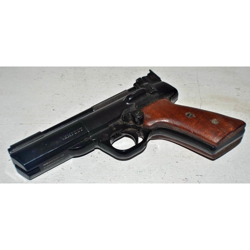 A Webley Tempest Air Pistol in original box with replacement grips ...