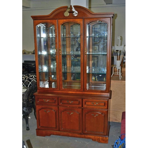 97 - Large wooden display cabinet