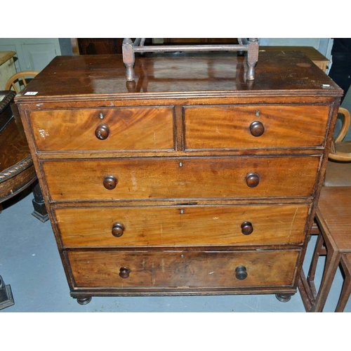 11 - Victorian 2 over 3 Mahogany chest of drawers