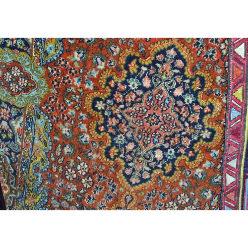 3 - A superb quality colourful Persian silk rug - approximately 5ft by 3ft