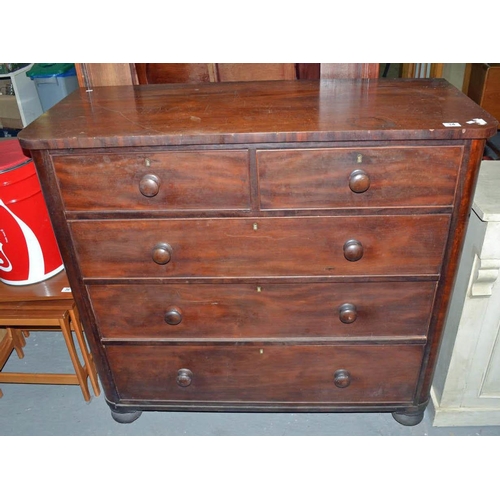 34 - Antique Mahogany 2 over 3 chest of drawers