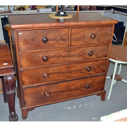 44 - Victorian Mahogany 2 over 3 chest of drawers