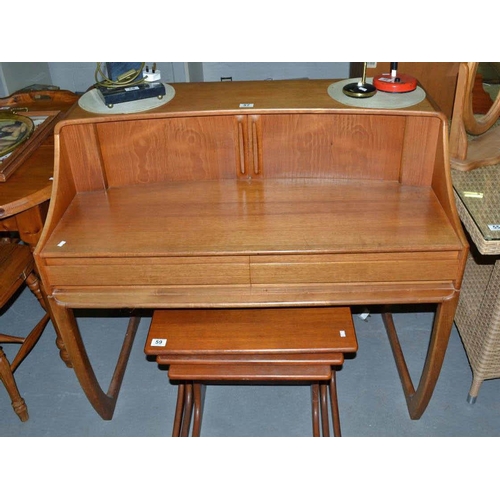 57 - A vintage retro teak desk by Beithcraft of Scotland