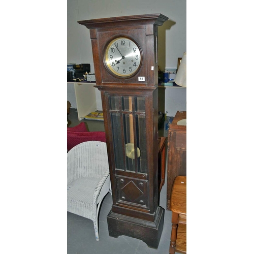 63 - Oak grandfather clock