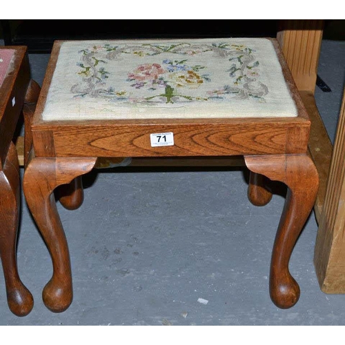 71 - Tapestry topped stool