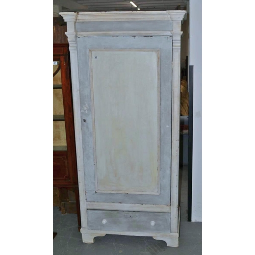 80 - An antique French painted wooden Armoire