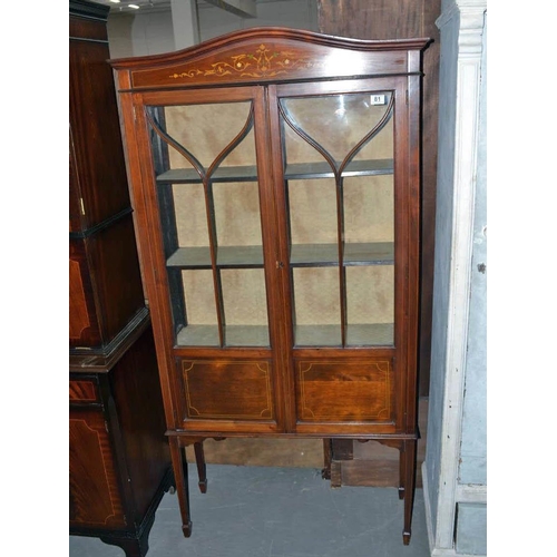 81 - Edwardian inlaid display cabinet