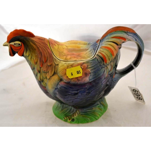 698 - A novelty Edwardian Rooster form teapot - Reg.No. 810173