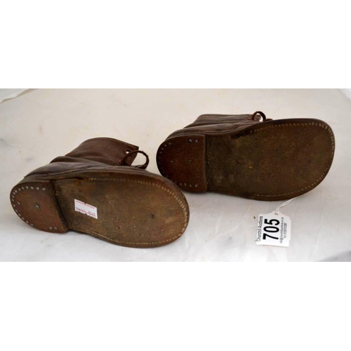 705 - A pair of vintage childs leather shoes by Matador