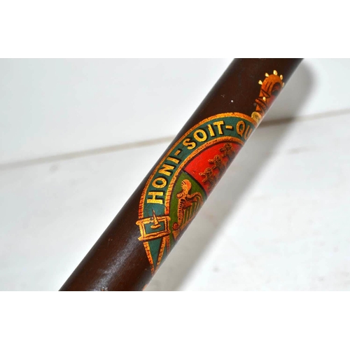 709 - A Victorian ceremonial tipstaff or baton from Perth Police  with painted decoration