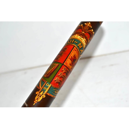 709 - A Victorian ceremonial tipstaff or baton from Perth Police  with painted decoration