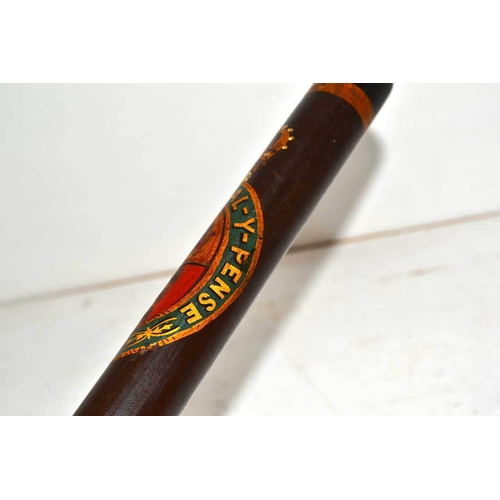 709 - A Victorian ceremonial tipstaff or baton from Perth Police  with painted decoration