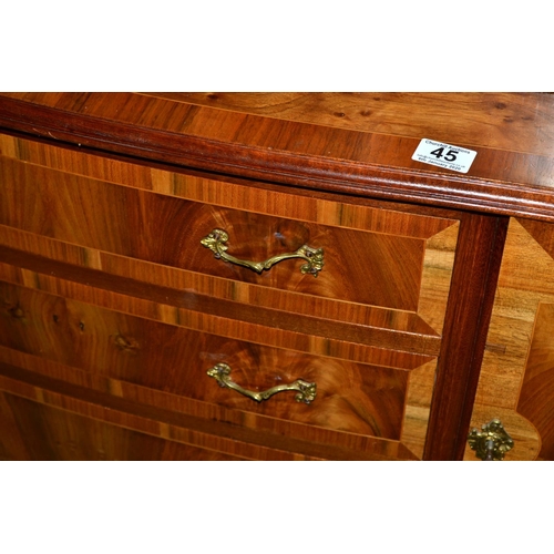 45 - Antique Serpentine sideboard