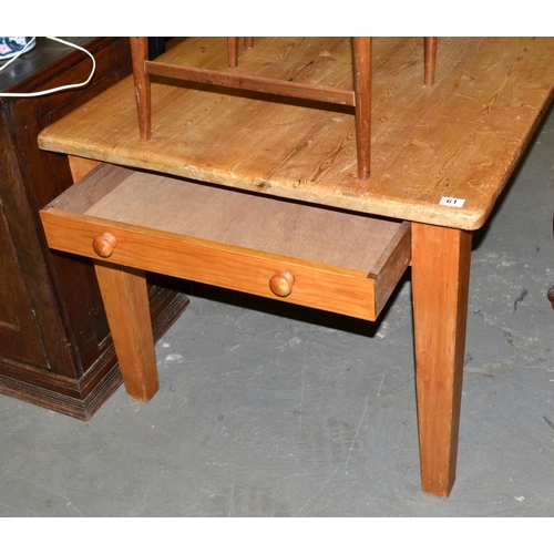 61 - Rustic pine kitchen table