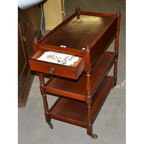 66 - Mahogany buffet trolley with drawers